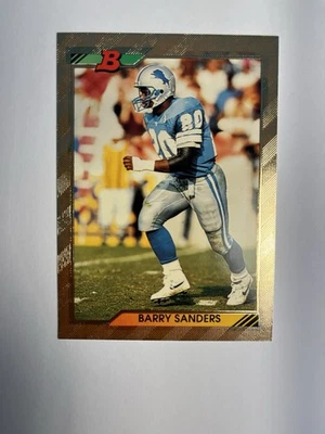 Bowman Barry Sanders #221 1992 - ¡¡Inserto paralelo de lámina de oro de la corte!!️Detroit Lions Foto 1 de 2