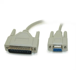 1ft Serial DB9 FEMALE to DB25 RS232 Male Cable - Picture 1 of 2