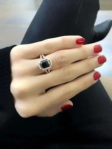 14k Rose Gold Plated 3.00Ct Emerald Lab Created Diamond Engagement Ring - Picture 1 of 5