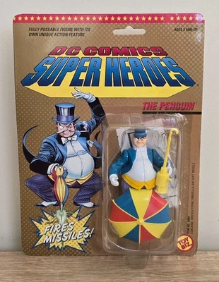 VINTAGE 1989 TOYBIZ PENGUIN DC SUPER HEROES ACTION FIGURE OSWALD COBBLEPOT DC - image 1 of 4