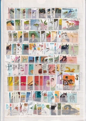 CARAIBES GRENADA ILE de CUB. 1260 timbres + 8 blocs obliteres cote ?? - Image 1 of 4