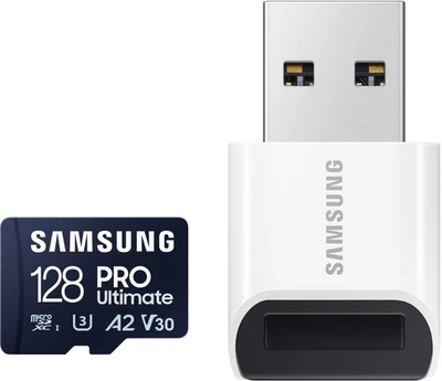 Tarjeta de memoria microSDXC Samsung - Pro Ultimate y Reader 128 GB Foto 1 de 4