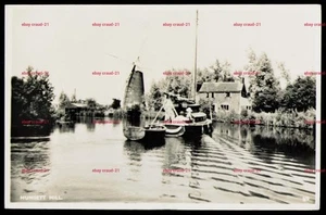 HUNSETT MILL, Norfolk - Molino de drenaje con mereza/yate - Molino de viento de postal - Imagen 1 de 2