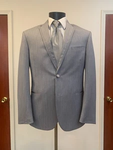HEATHER GRAY TUXEDO COAT 40R SLIM FIT BY MICHAEL KORS - Super 130's wool - Picture 1 of 5