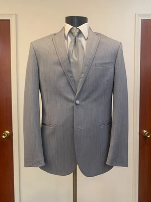 HEATHER GRAY TUXEDO COAT 40R SLIM FIT BY MICHAEL KORS - Super 130's wool - Image 1 of 4