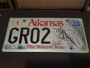 RARE 2002 Brook Trout Fly Fishing Arkansas Game & Fish License Plate GRO2 - Picture 1 of 2