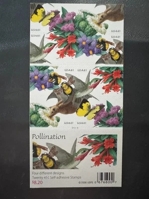 Scott #4153-56a Pollination Booklet Pane of 20 41¢ Stamps (2007) - Image 1 of 2