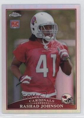 2009 Topps Chrome Refractor Rashad Johnson #TC201 Rookie RC - Image 1 of 2