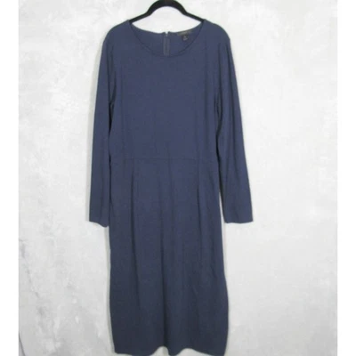J. Crew Womens Dress Size 16 Navy Blue Long Sleeve Cotton Casual Career - Image 1 of 4