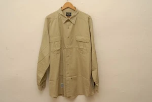 Willis & Geiger khaki bush poplin long sleeve shirt XXL - Picture 1 of 6