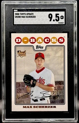 2008 Topps Update MAX SCHERZER #UH280 RC Rookie SGC 9.5 MINT+ Diamondbacks - Image 1 of 2