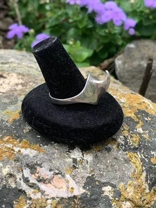 BOLD MODERNIST 925 STERLING SILVER CLAW RING SIZE 11 UNISEX BIKER VIBE - Picture 1 of 7