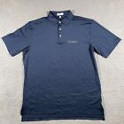 Peter Millar Summer Comfort Shirt Mens Xl Blue Embroidered Stretch Wicking Golf