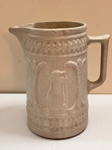 ANTIGUA JARRA DE CERÁMICA ARTÍSTICA ROBINSON RANSBOTTOM RRPCO VINTAGE 8,5" BLANCO CREMA - Imagen 1 de 8