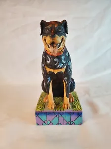 Figura Jim Shore Heartwood Creek Roddie Rottweiler 2007 - Imagen 1 de 11