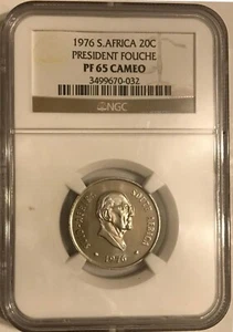 South Africa NGC 1976 20c Twenty Cent High Grade Proof - Picture 1 of 2