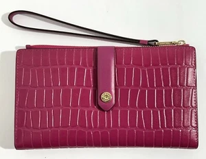 RADLEY PINK CROC LEATHER HANDBAG CLUTCH WRIST BAG PURSE WALLET NEW!!! - Picture 1 of 4