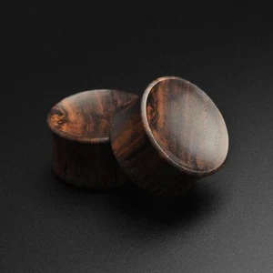 Sono Wood Double Flare Concave Plug | Handgefertigte Bio Ohrmessgeräte  - Bild 1 von 6