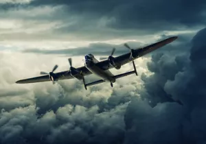 Avro Lancaster Gloomy cielos nublados impresiones de lona varios tamaños envío gratuito - Imagen 1 de 1
