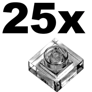 NEW LEGO - PLATES - 1 x 1 - Transparent Clear plate x 25 - 1x1 - Trans-Clear - Picture 1 of 1