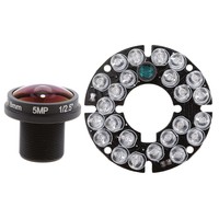 Cámara de Domo de Seguridad de Módulo de Placa IR 24 LED + M12 Lente Gran