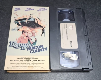 Return To Macon County (VHS, 1983) Nick Nolte Vestron Video Rare Action Racing - Image 1 of 4