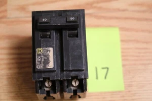 Circuit Breaker Square D 50 Amp 2 Pole Homeline Standard Trip Residential Black - Picture 1 of 6