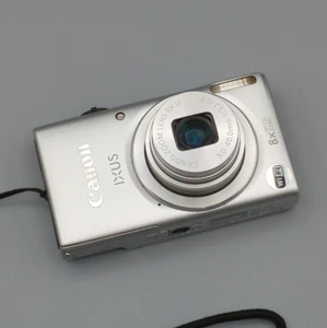 Canon IXUS 135 16.0MP Digital Compact Camera Silver 8x Zoom, Charger, SD, Case - Photo 1/23