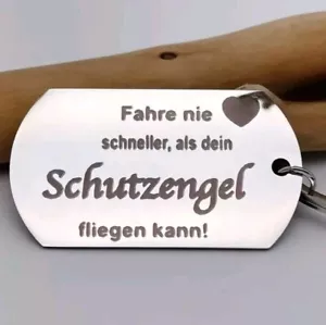 Schutzengel Schlüsselanhänger, Schutzengel, Auto, Fahr vorsichtig, Metall - Bild 1 von 3