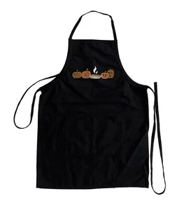 Augusta Sportswear Canvas Kochen Grillen Schürze Herbst Pumpkin Pie schwarz One Size - Bild 1 von 8