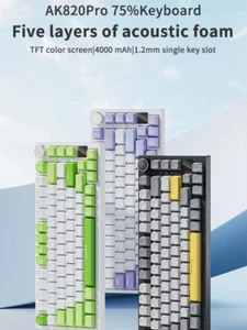 Kabelgebundene kabellose Gaming Mechanische Tastatur 82 Tasten Bildschirm Display Multifunktion - Bild 1 von 11