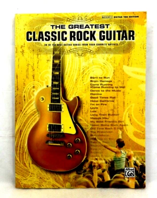 The Greatest CLASSIC ROCK GUITAR Authentic Tab Edition Sheet Music 39 Song Book - Image 1 of 4