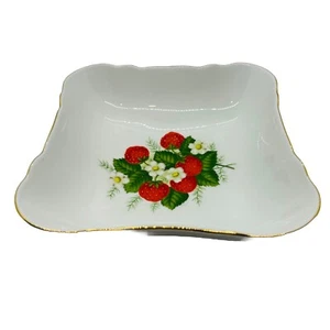 Bavaria Schumann Arzberg Germany Trinket Dish Golden Crown Strawberry Dish - Picture 1 of 10