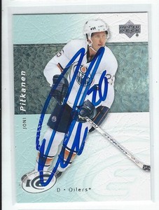 Joni Pitkanen Signed 2007/08 Upper Deck Ice Card #78