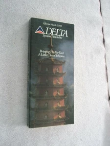 DELTA  AIR LINES  1992  FLIGHT SYSTEM TIMETABLE  w/ Far East on cover - Picture 1 of 11