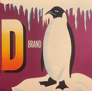 Antique Vintage 1950s Polar Bird Crate Label, Reedley, CA, Penguin, Artic Décor