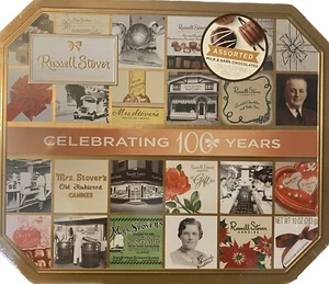 100th Anniversary Russell Stover Tin Unopened - Picture 1 of 2