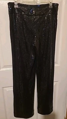 Pantalones de Lentejuelas Negros WHBM Casa Blanca Mercado Negro Legado Noche Talla 8R Nuevos con Etiquetas $128 Foto 1 de 4