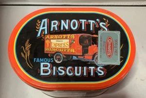 Vintage Arnott’s biscuit tin,COMMEMORATING DELIVERY VEHICLES BYGONE YEARS, 1998 - Picture 1 of 9