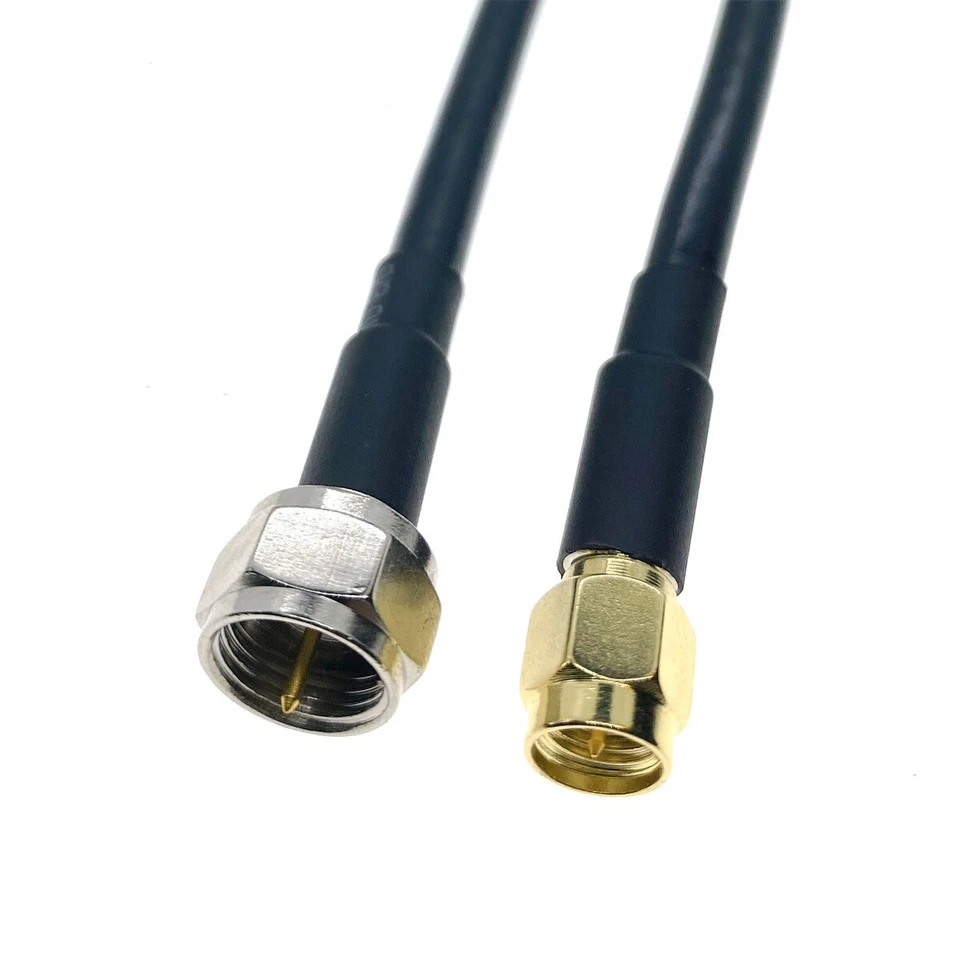 RG58 SMA Male plug to F Male Connector Coax Lot RF Coaxial Pigtail Adapter Cable - Image 1 of 4