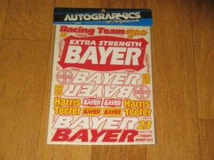 RC Autographics 23 Bayer Ford Stickerbogen NEU NOS Vintage Stock Car NASCAR - Bild 1 von 3