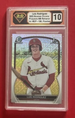 2023 Bowman Chrome Prospects Refractor Luis Rodriguez St. Louis Cardinals RC 10 - Image 1 of 2