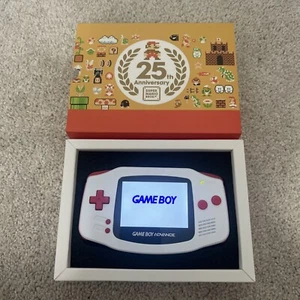 Nintendo Gameboy Advance Mario 25th NES Famicom Edition Console W/ LCD Mod - Picture 1 of 7