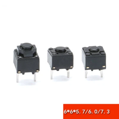 6x6x5.7mm 6x6x6.0mm 6x6x7.3mm Tact Switch Mouse Micro Switch Push Button Switch  - Image 1 of 4