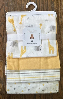 NUEVO Rene Rofe 4 Mantas Receptoras Bebé 100% Algodón Recién Nacido Niño Niña Regalo Zoo Foto 1 de 4
