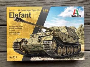 ITALERI 1/35 WW 2 GERMAN ELEFANT SD. KFZ 184 PANZERJAGER TIGER TANK MODEL 211 FS - Picture 1 of 10