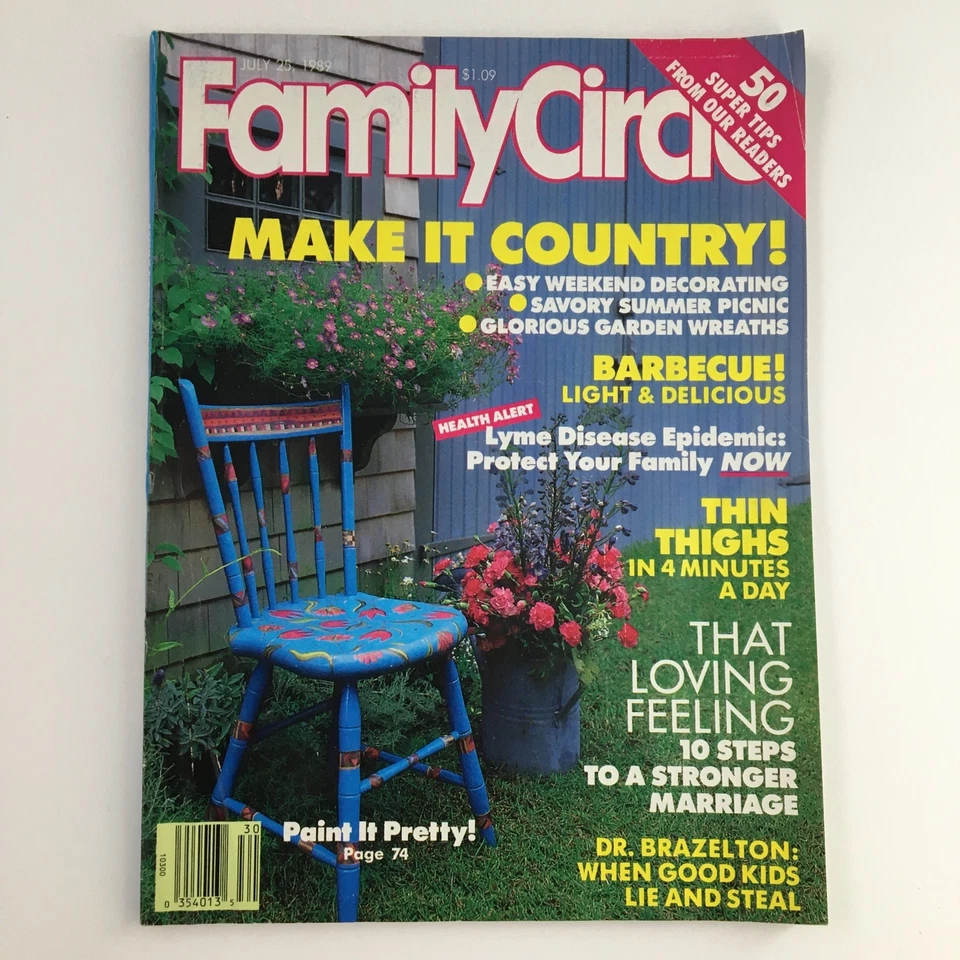 Family Circle Magazine July 25 1989 Health Alert Lyme Disease Epidemics No Label - Image 1 of 1