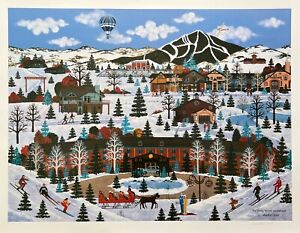 Jane Wooster Scott SUN VALLEY WINTER WONDERLAND Hand Signed Numbered Lithograph