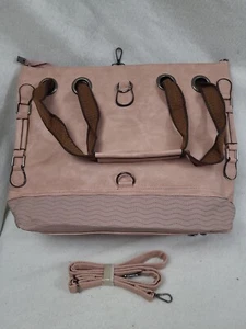 Large Faux Leather pink Shoulder Bag with extra adjustable strap. New. - Picture 1 of 5