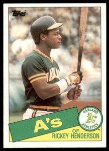 1985 TOPPS RICKEY HENDERSON OAKLAND ATHLETICS #115